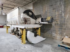 600 cu.ft. Carbon Steel double ribbon mixer,, edge discharge design