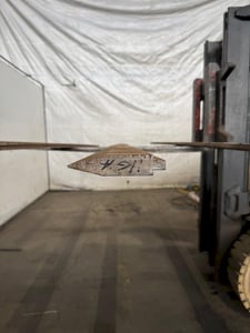 144" L V-die Acute Male Press Brake Die, 1" width, 2" depth, 1/2" tang