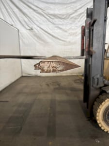 144" L V-die Acute Male Press Brake Die, 1-1/8" width, 2-1/4" depth, 1/2" tang