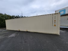 40' White high cube double door container, #TDSU8034337, new / one trip