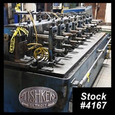 10 Stand, Tishken #10-MLW-1-1/2, rollformer, 2" spindle diameter, 12" roll space, 24" horizontal centers