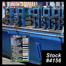 11 Stand, Ardcor #1-F, rollformer, 1-1/2" spindle diameter, 10" roll space, 11" horizontal centers, 4"-7"
