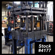 28 Ton, Airam #ATP-1545, 4-post cut-off press, 3 stroke, 1.5" post diameter, 24" x20" bed, tilt base