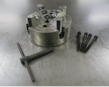 8" H.D. HHT Yama, 4-jaw independent lathe chuck w/flat back, (YMC) NEW