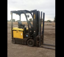 6000 lb. Yale #ERC060VGN36TE88, electric forklift, 48 V., cushion tires, 9684 hours