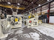 60000 lb. Perfecto #S387207, reel & straightener, 72" x.125" stock, 72" OD, 20"-24" ID, cabinet mounted servo