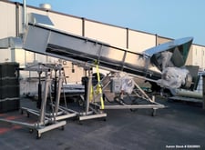 20" diameter x 15' Long Inclined Auger Conveyor, 3 HP, 3/60/480V, 1735 RPM