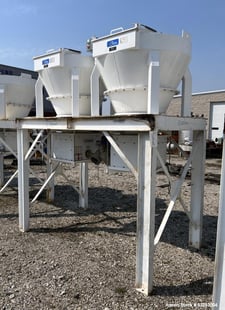 Tecnetics Industries #E12 F-2910 Tecweigh Dual Volumetric Feeder System with Hoppers, Both Feeder/Hoppers