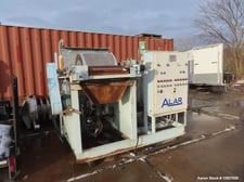 Alar Auto-Vac, rotary vacuum drum filter, 2' diameter x 2' long drum, Carbon Steel drum, motorized advancing