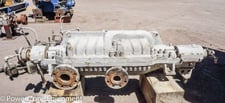 384 GPM, Byron-Jackson #3x4x9D-DVMX, Centrifugal Pump, Horz., 9-stage, 4" suction, 3" discharge, 334 HP, 3550