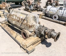 1190 GPM @ 3413' TDH, Byron-Jackson #4x6x9D-DVMX, Centrifugal Pump, Horz., 10-stage, 6" suction, 4"
