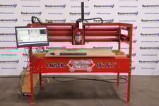 Custom Made, 3-Axis CNC router with 4-Axis Mach3 Control, 49" X, 26" Y, 7" Z, 110 V., 1 phase
