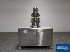 5 gallon Hobart #A-200, Mixer, Stainless Steel, 20 qt, .5 hp, 115V., bowl & beater, mounted on cabinet