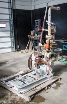 Ingersoll Rand #15TX, Reciprocating Air Compressor, on skid, 15 HP