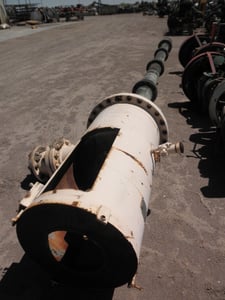 1120 GPM @ 90' TDH, Byron-Jackson #1650-LQ-VLT, Turbine Pump, Vert., 1-stage, 21' long, 10" discharge w/8"