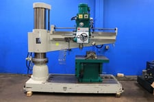 5' -13" Victor #1363H, radial drill, power elevation & clamp, #5MT, box table, 5 HP, coolant, 2011