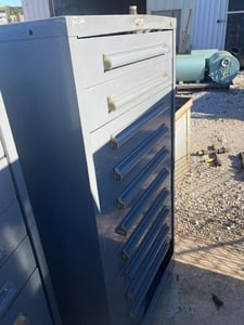 10 Drawer Equipto cabinet, 28" x 29" x 5'