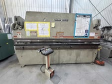 130 Ton, Accurpress #713012, CNC hydraulic press brake, 12' overall, 124" between housing, ETS Pedestal
