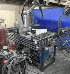Universal Robots, UR-10E, robot & controller assembly with welder, 50 working hours, 2021