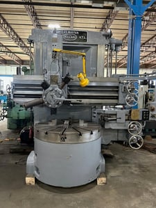 54" Bullard #Cutmaster, vertical turret lathe, 4-jaw chuck w/jaws, 62" swing, 44" under rail, 30 HP, 1954