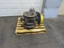 10" Heavy duty rotary airlock, open end rotor, 1 HP, chain & sprocket driven w/guard