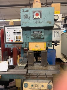 30 Ton, Amada #SPH-30C, press brake, 3.9" stroke, 20.1" throat, 15.4" btwn uprights, 1984