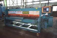 10 gauge x 10' Wysong #1010 CNC, Wysong PC100 Control, 36" back gauge, adjustable rake, no pit
