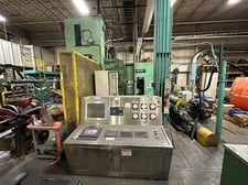 Beloit, 84" wide 2-drum winder, shaftless floor pick-up unwind stand, 60" rewind diameter, 6000 FPM