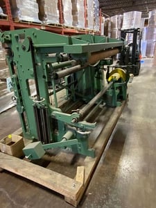Goebel #Rapid-D-RD1600, 63" wide slitter rewinder, single shaft, center rewind, 32" rewind diameter