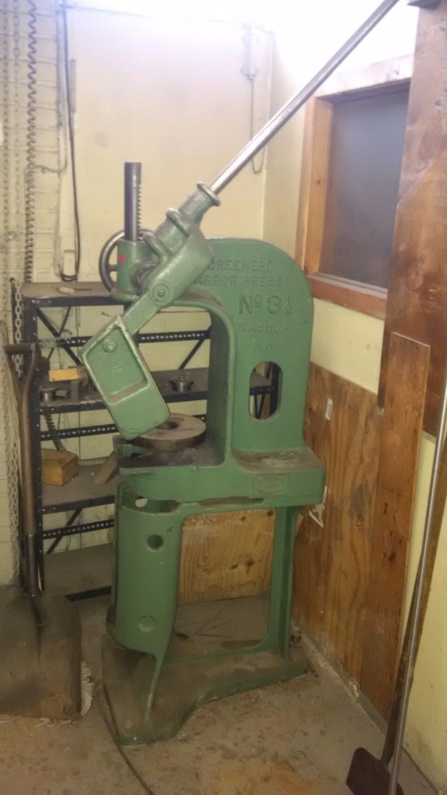 Greenerd #3-1/2, ratchet style arbor press