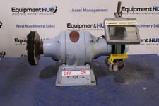 8" Cincinnati #106 FHA double end pedestal grinder, 3/4 HP, 440 V., light
