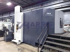 OKK #HM-1250S, CNC horizontal machining center, 4-Axis, Fanuc 31i-A5, 66.9" X, 55.1" Y, 48.8" Z, 12000 RPM