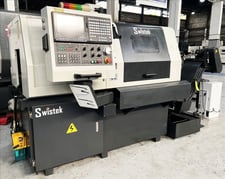 Swistek #AS20T, Swiss type CNC lathe, 7-Axis, 0.7874" spindle hole diameter