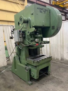75 Ton, Minster #7, OBI press, 4" stroke, 24" x36" bed area, air clutch & brake, 7.5 HP, 90 SPM