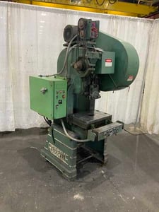 25 Ton, Rousselle #3, OBI press, 2" stroke, 10-3/4" Shut Height, 2" ramd adjustment, 135 SPM, 2 HP