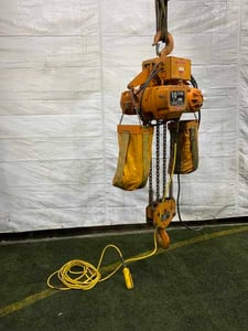 10 Ton, Kito, electric chain hoist, 16' lifting height, 10 FPM lifting speed, 6 HP, pendant Control