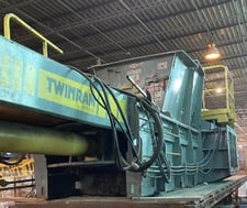 Excel #2R9, 2-ram baler, 50 HP, 9" cylinder, no bale door, low usage, 2001