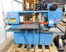 9" x 16" DoAll #C916S, manual horizontal bandsaw, 1" x 158" x .032" blade, pneumatic vise clamp