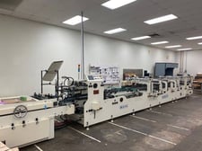 Brausse #TA900, Folder Gluer, up to 800 g/m2 Stock range, 425 m/min. belt speed, 12740 mm overall length, 22