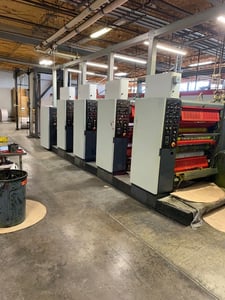 Heidelberg #V-30, Web Offset Press, (4) Print Unit, (1) Web, 21.5" cutoff x 36" width, (32) pages, 125 HP