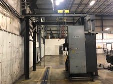 Megtec #1000-4050-14, Splicer, 40" width, 50" diameter Rolls, 3600 lb. hoist & framework, (2) airshafts, 2003