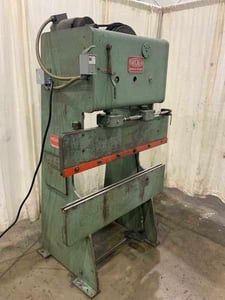 15 Ton, Dreis & Krump #135, mechanical press brake, 4' overall, 31" between housing, 2" stroke, 6" throat