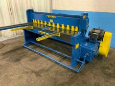 14 gauge x 6' Wysong #1472, mechanical squaring shear, 12 hold downs, 24" back gauge, 2 HP