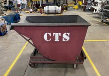 27 cu.ft. Rolling Dump Hopper, 62" overall length x 40" width x approx. 31" depth, 1 Yard