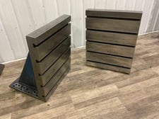 27-3/4" x 36" x 24" T-slotted angle plates, cast steel fabricated plate, 1 pair