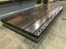 192" x 80" x 12", T-slotted floor plate, access hole in top