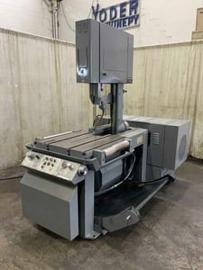 18" x 20" Marvel #Series-81, tilt frame vertical band saw, 14' 6" x 1" blade, manual tilt, 1980' s