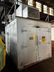 72" width x 78" H x 120" L Despatch PSD3-38S-G, walk-in oven, gas fired, solvent rated, 650°F