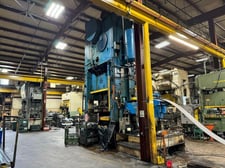 500 Ton, Clearing #K-2500, straight side 2-point press, 18" stroke, 53" Shut Height, 18 SPM, 96" L-R x 72"