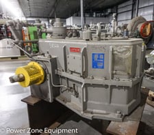 90 HP @ 1750 RPM, Lufkin #TCBL80-270CHS, Right Angle Gearbox, 156.89:1 Ratio, 11.15 RPM Output, 1.03 service